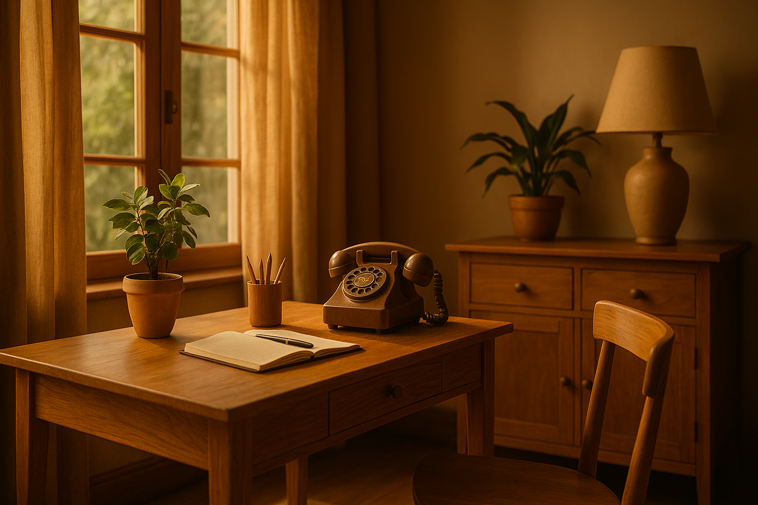 Woodworker sanding furniture