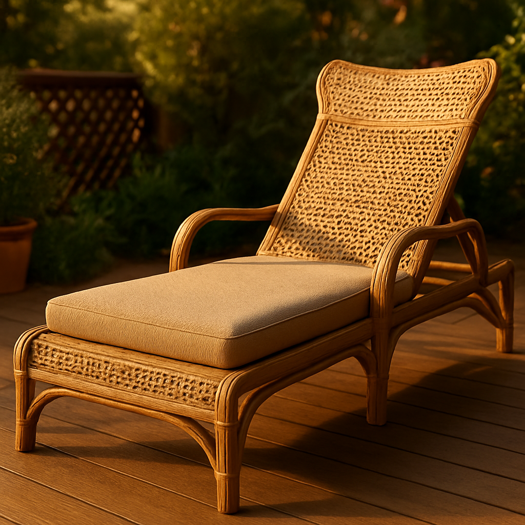 Rattan Patio Lounger