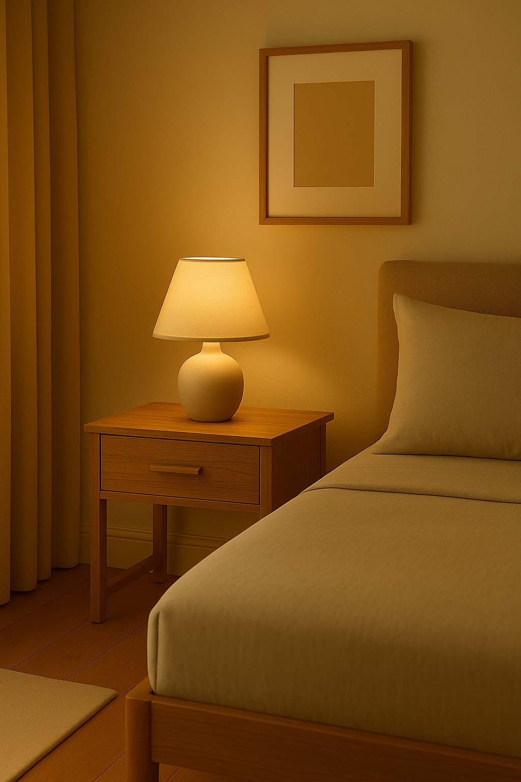 CalmGlow Bedside Lamp