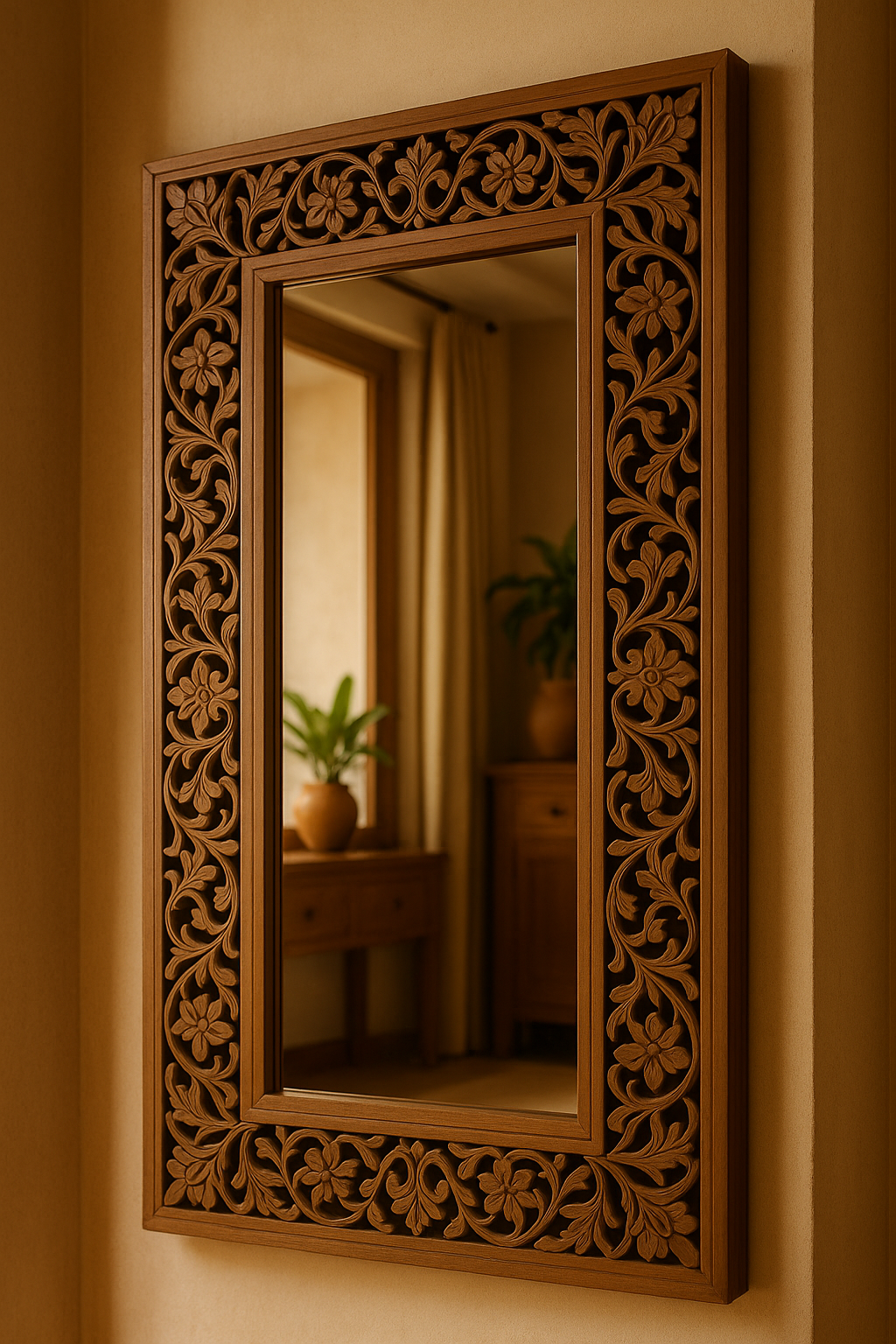 Udaipur Mirror with Jali Work